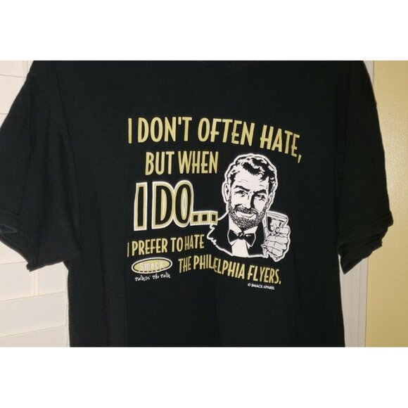 I PREFER TO HATE THE PHILADELPHIA FLYERS t shirt preowned mens LARGE     G1 - Picture 3 of 10